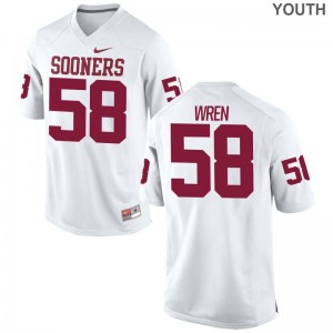 Erick Wren Sooners College Youth Game Jersey - White