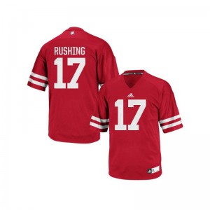 George Rushing Wisconsin Badgers Football Men Authentic Jersey - Red