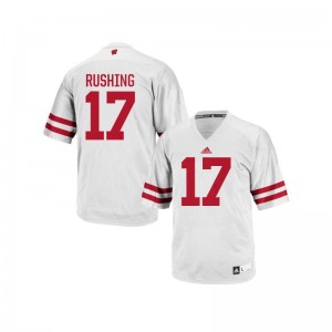 George Rushing Wisconsin University For Men Authentic Jersey - White