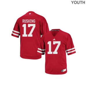 George Rushing University of Wisconsin NCAA Youth Authentic Jerseys - Red