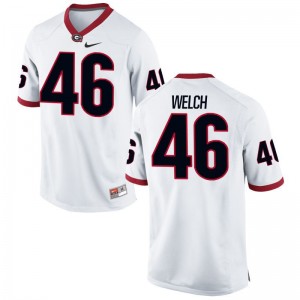 Glenn Welch Georgia Bulldogs Official Youth(Kids) Limited Jersey - White