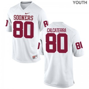 Grant Calcaterra OU Football Youth(Kids) Game Jerseys - White
