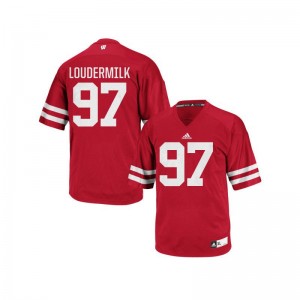 Isaiahh Loudermilk Wisconsin Badgers Player For Men Authentic Jerseys - Red