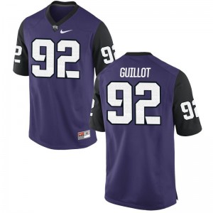 Jacques Guillot TCU Football For Men Limited Jerseys - Purple Black