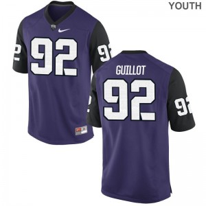 Jacques Guillot Texas Christian Player For Kids Limited Jerseys - Purple Black