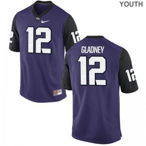 Jeff Gladney Horned Frogs Football Kids Limited Jerseys - Purple Black