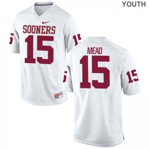 Jeffery Mead Sooners NCAA Youth Game Jersey - White