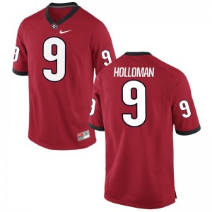 Jeremiah Holloman Georgia Bulldogs Football Mens Game Jerseys - Red