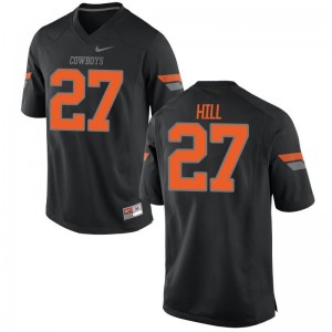 Justice Hill Oklahoma State Player For Men Game Jerseys - Black