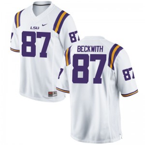 Justin Beckwith Louisiana State Tigers NCAA Men Game Jersey - White