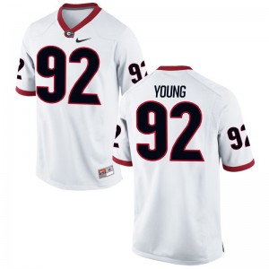 Justin Young University of Georgia Official For Men Limited Jerseys - White