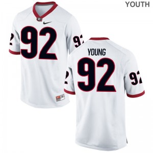 Justin Young UGA Football Kids Game Jersey - White