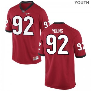 Justin Young Georgia Bulldogs Football For Kids Limited Jersey - Red