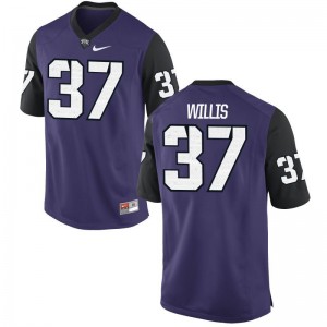 Kade Willis Horned Frogs Player Mens Game Jerseys - Purple Black