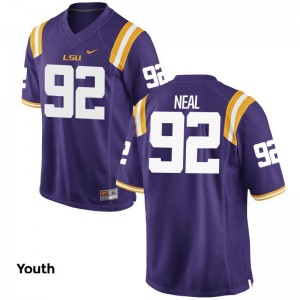 Lewis Neal LSU Football Youth Game Jersey - Purple