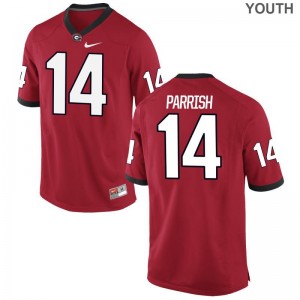 Malkom Parrish UGA Bulldogs Official For Kids Game Jerseys - Red