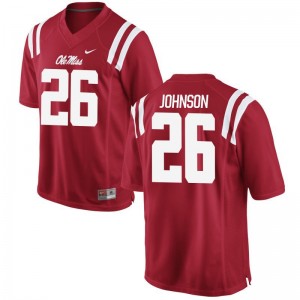Martin Johnson University of Mississippi NCAA Mens Limited Jersey - Red