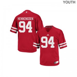 Matt Henningsen Wisconsin Football Youth Authentic Jersey - Red