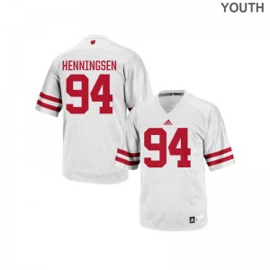Matt Henningsen Wisconsin Badgers Player Youth Authentic Jersey - White