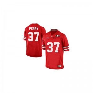Joshua Perry Ohio State NCAA Mens Game Jerseys - #37 Red Diamond Quest 2015 Patch
