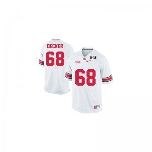 Taylor Decker OSU Official Mens Game Jersey - #68 White Diamond Quest 2015 Patch