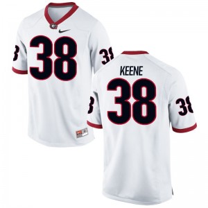 Michael Keene UGA College Mens Game Jersey - White