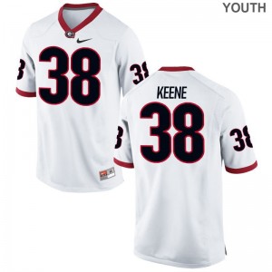 Michael Keene Georgia Bulldogs Player Kids Game Jersey - White