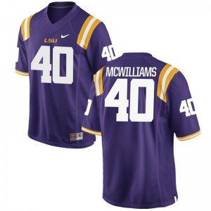 Mylik McWilliams LSU NCAA Mens Game Jersey - Purple