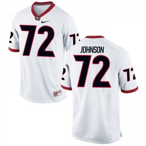 Netori Johnson UGA Football For Men Limited Jerseys - White