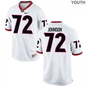 Netori Johnson Georgia NCAA Kids Limited Jersey - White