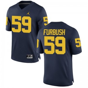 Noah Furbush Michigan Wolverines College Mens Game Jerseys - Jordan Navy