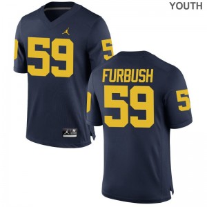 Noah Furbush Michigan Wolverines College Youth Game Jersey - Jordan Navy