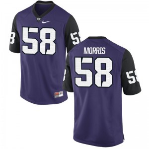 Patrick Morris Texas Christian University College Men Game Jerseys - Purple Black