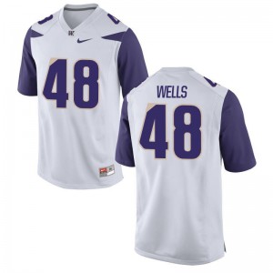 Paul Wells University of Washington Football For Men Limited Jerseys - White