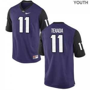 Ranthony Texada TCU High School Youth(Kids) Game Jerseys - Purple Black
