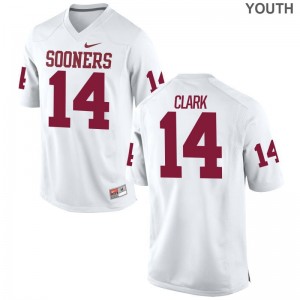 Reece Clark OU Sooners Player Youth Game Jersey - White