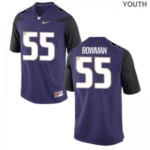 Ryan Bowman UW High School Youth(Kids) Game Jerseys - Purple