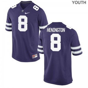 Ryan Henington Kansas State University Football Youth Game Jersey - Purple