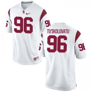 Stevie Tu'Ikolovatu Trojans Football For Kids Limited Jersey - White