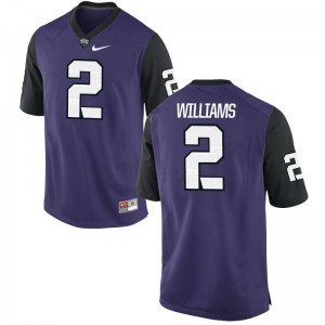 Taj Williams TCU High School For Men Limited Jersey - Purple Black
