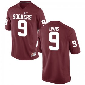 Tay Evans OU Sooners Football For Men Game Jersey - Crimson