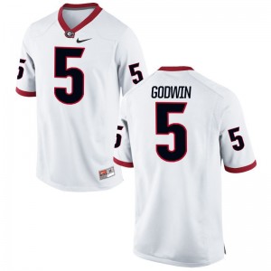 Terry Godwin Georgia Bulldogs University Mens Game Jerseys - White