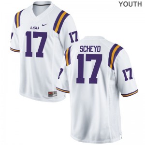 Tiger Scheyd LSU Tigers Official Youth Limited Jerseys - White