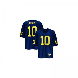 Tom Brady Michigan Wolverines College Youth Game Jersey - Blue