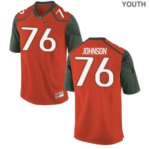 Tre Johnson Miami Hurricanes Player Youth Limited Jerseys - Orange