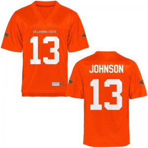 Tyron Johnson Oklahoma State NCAA Men Game Jerseys - Orange