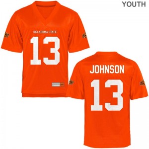 Tyron Johnson Oklahoma State Cowboys University Kids Game Jersey - Orange